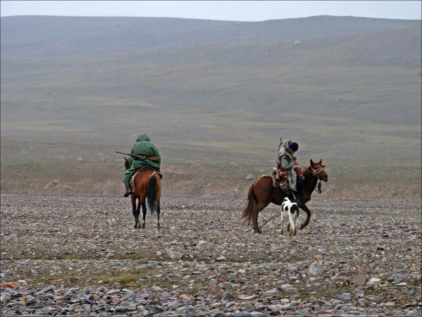 A person riding a horse on a rocky terrain

Description automatically generated