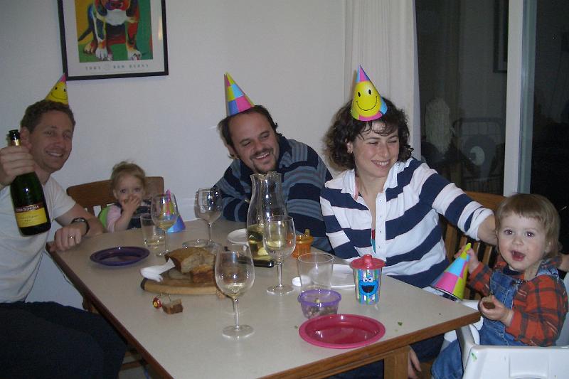 CIMG4862.JPG - New Year's Eve---Dad, Ariella, Isaac, Nitzan and Tom