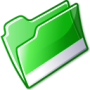 A green folder.