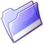 A purple folder.