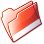 A red folder.