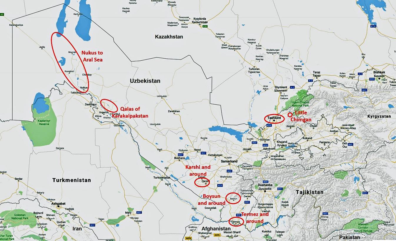 Открыть карту в узбекистане